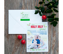 Holly Jolly Stripes Printable Photo Holiday Card
